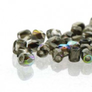 True2™ Feuerpolierte Glasschliffperlen 2mm - Crystal graphite rainbow